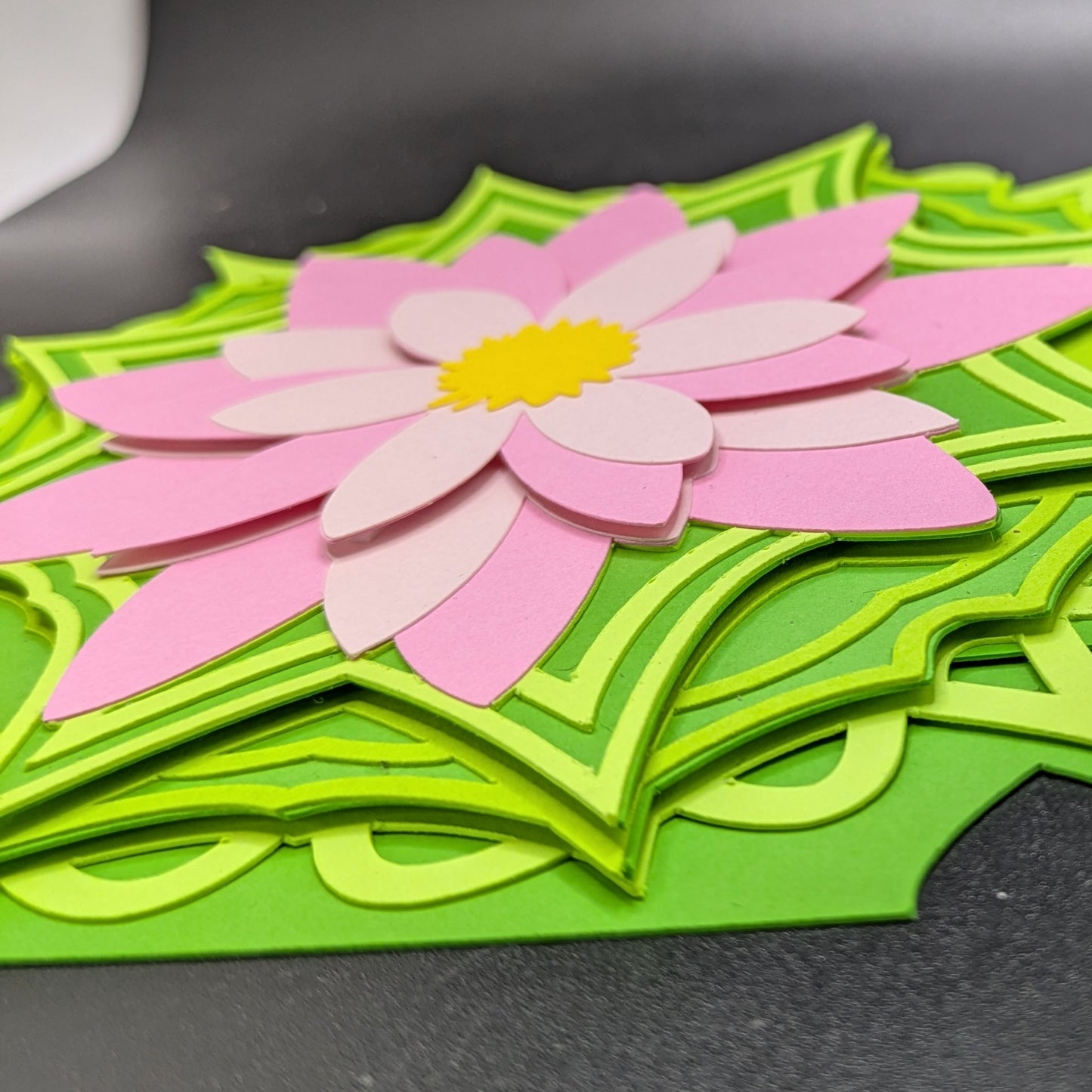 Elegant Water Lily Easel Fold Greeting Card