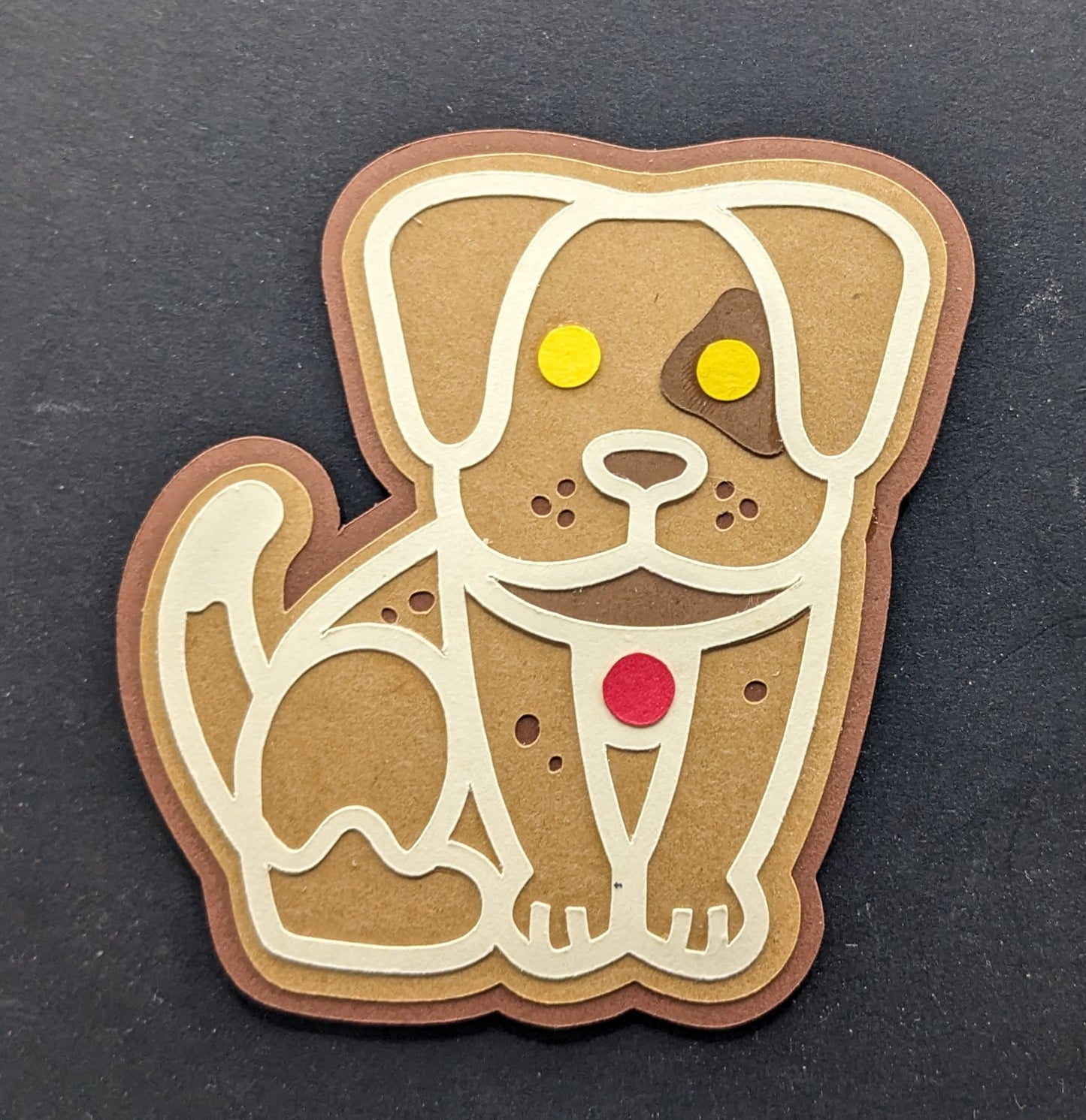 Sweet Magnet Set: 3-Inch Layered Cardstock Gingerbread Family Magnets - Gingerbread Man, Woman, Dog, and Cat