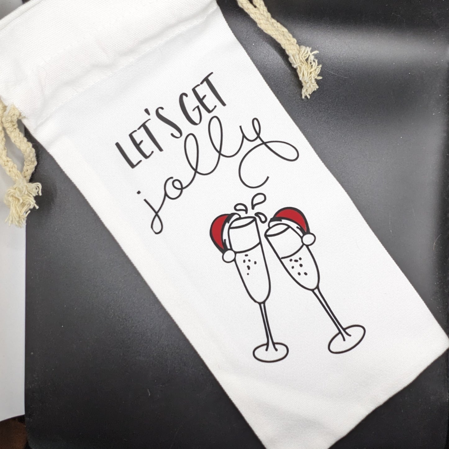 Wine-derful Laughter Canvas Gift Bag Set