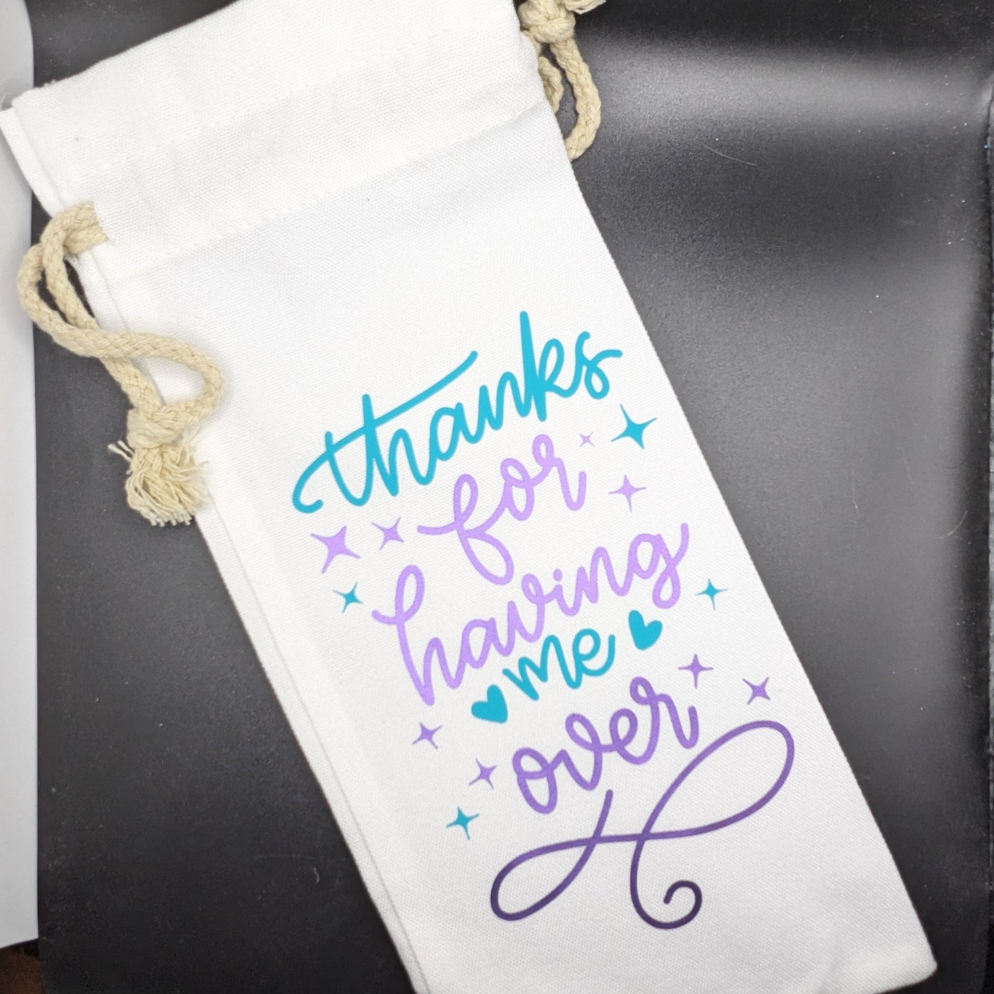 Wine-derful Laughter Canvas Gift Bag Set