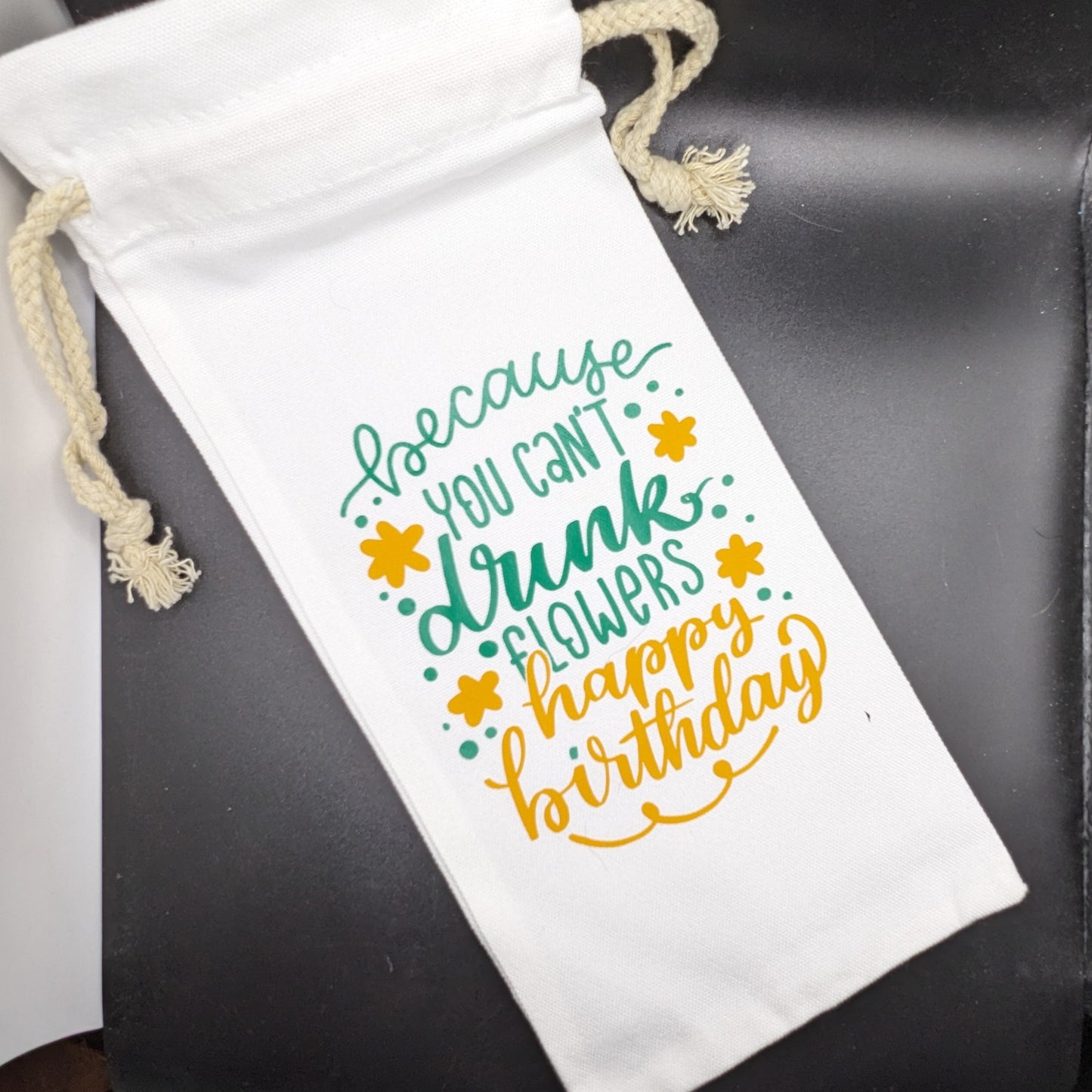 Wine-derful Laughter Canvas Gift Bag Set