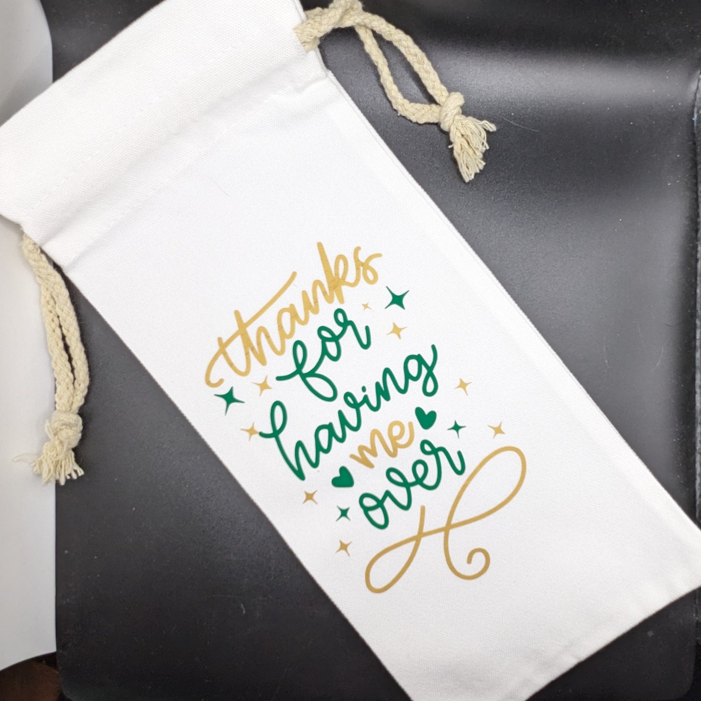 Wine-derful Laughter Canvas Gift Bag Set