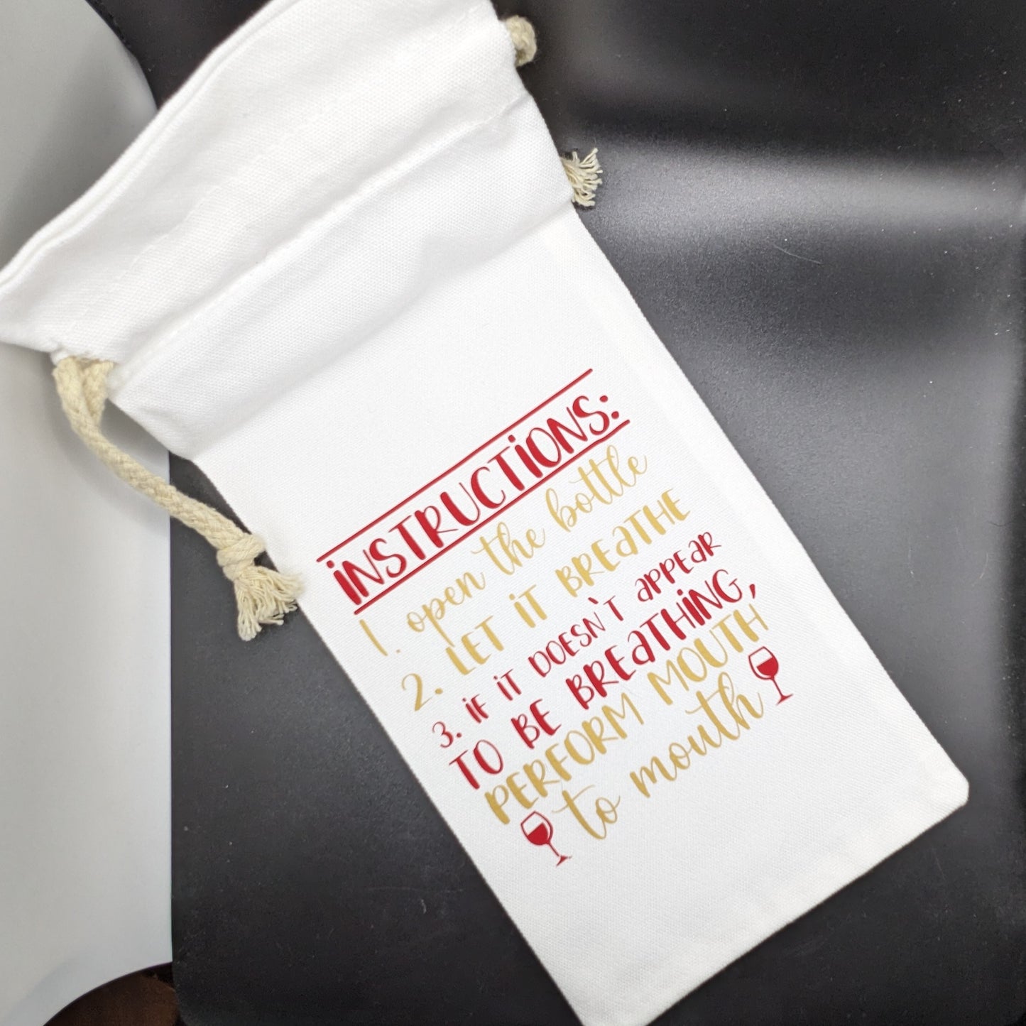 Wine-derful Laughter Canvas Gift Bag Set