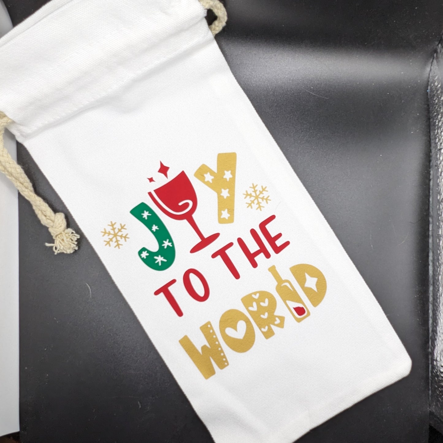 Wine-derful Laughter Canvas Gift Bag Set