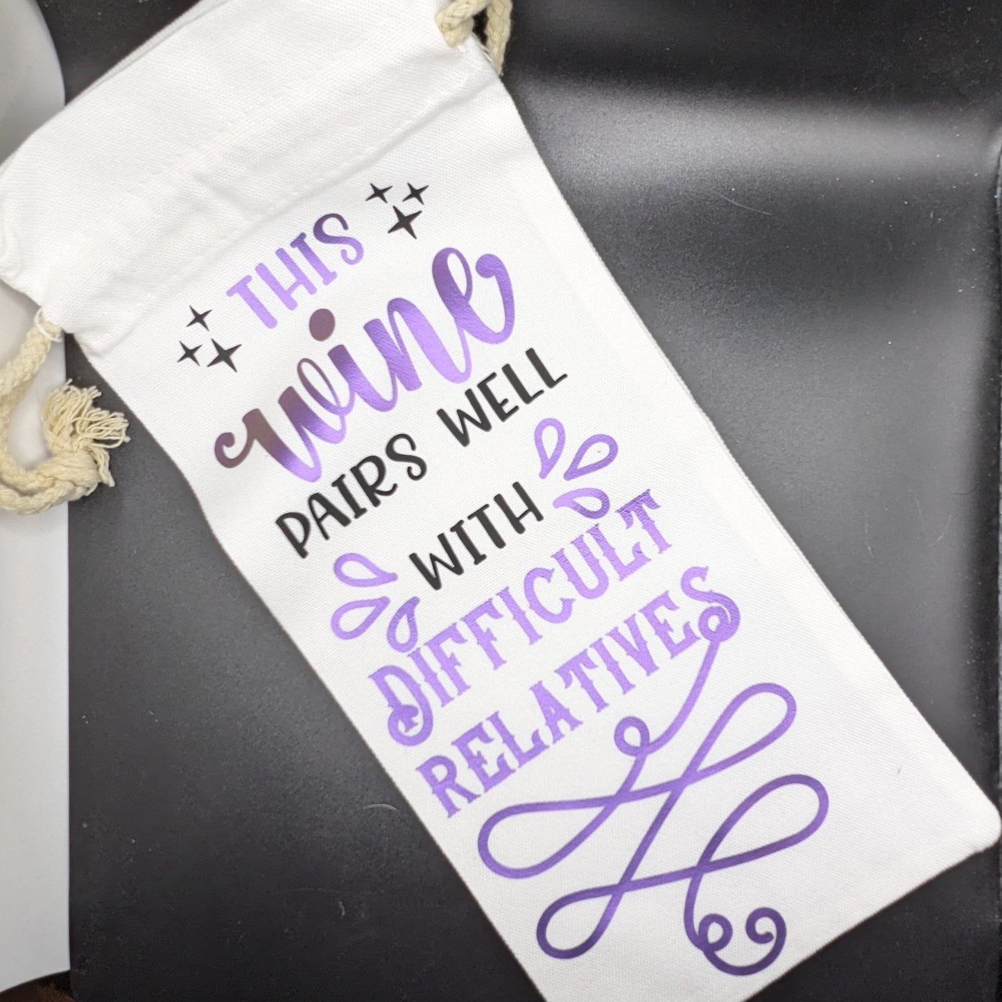 Wine-derful Laughter Canvas Gift Bag Set