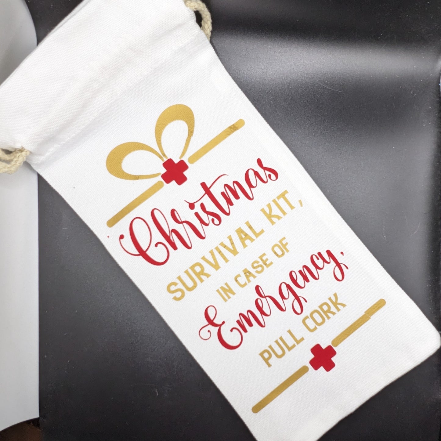 Wine-derful Laughter Canvas Gift Bag Set