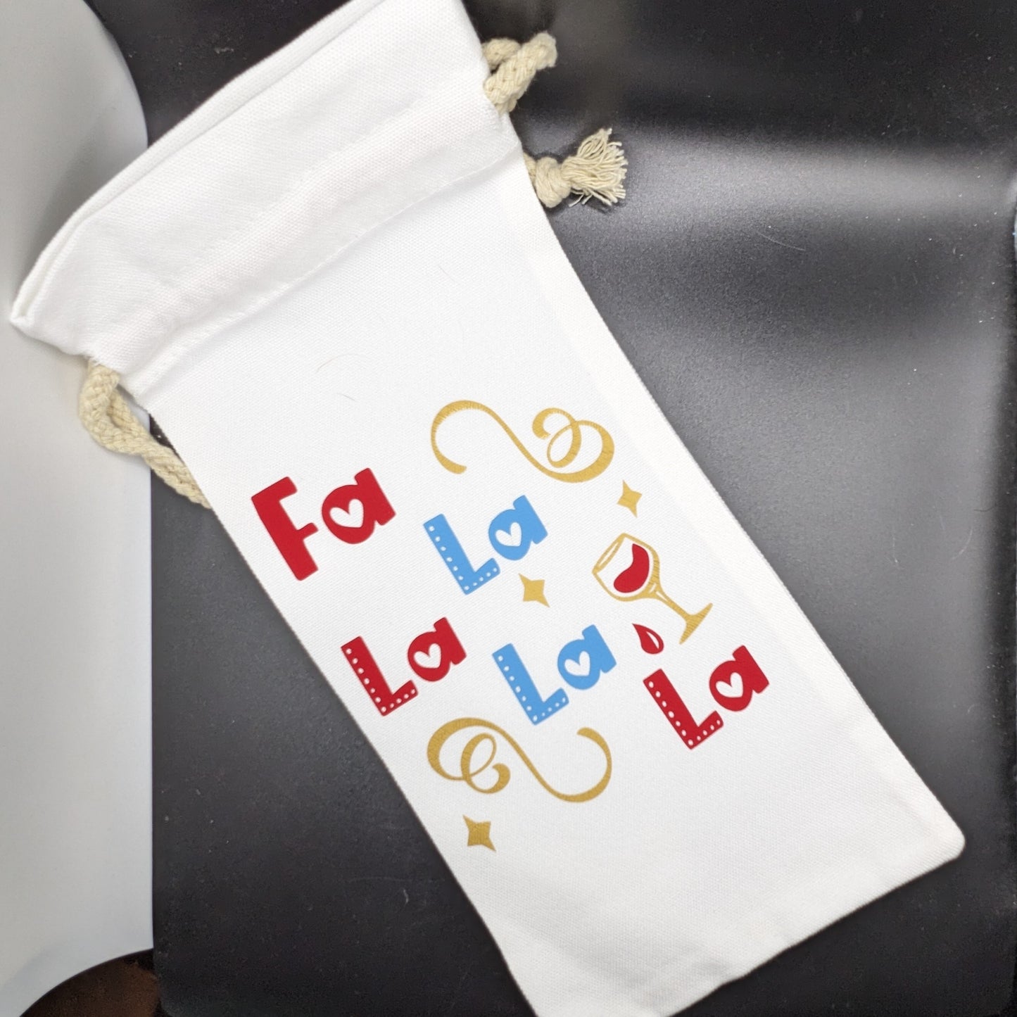 Wine-derful Laughter Canvas Gift Bag Set