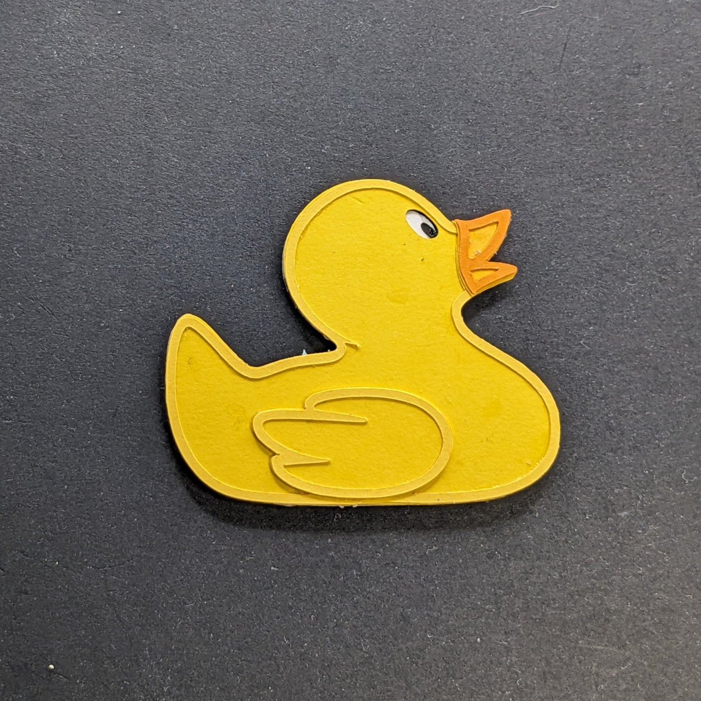 Quirky Quacker: Charming 2.3-Inch Layered Cardstock Duck Magnet