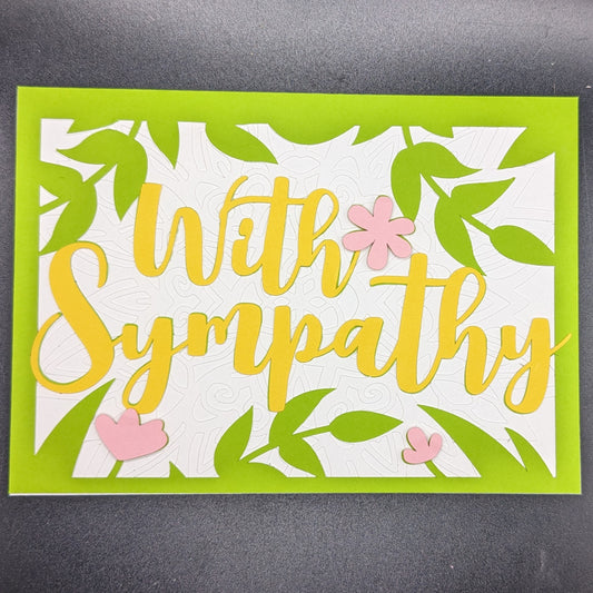 Elegant Layers of Comfort: 5x7 Sympathy Card
