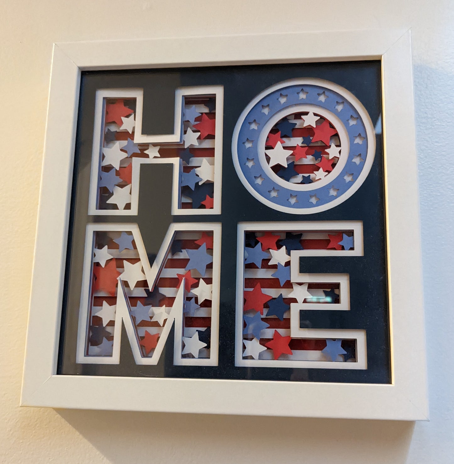 Patriotic Home Shadow Box