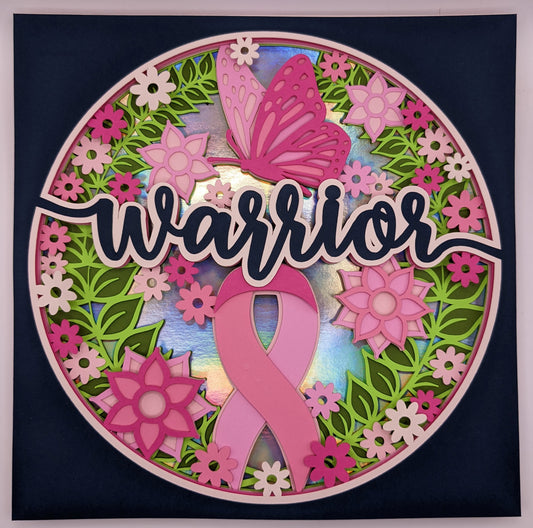 Cancer Warrior Shadow Box