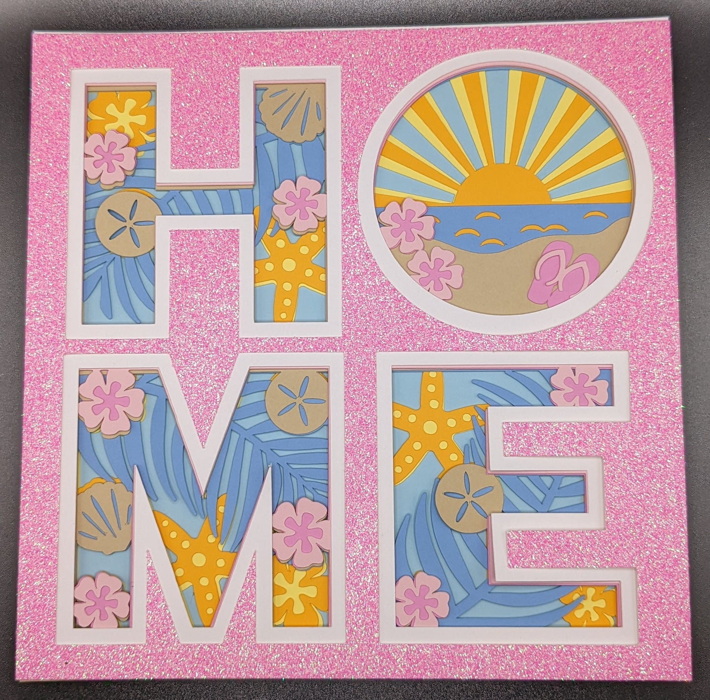 "Home" Beach Shadow Box