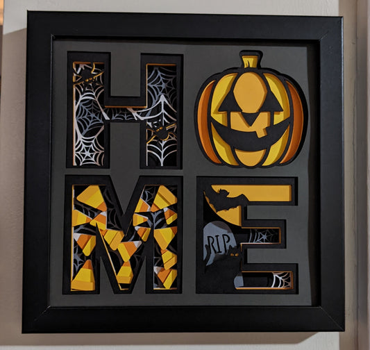 "Home" Halloween Shadow Box