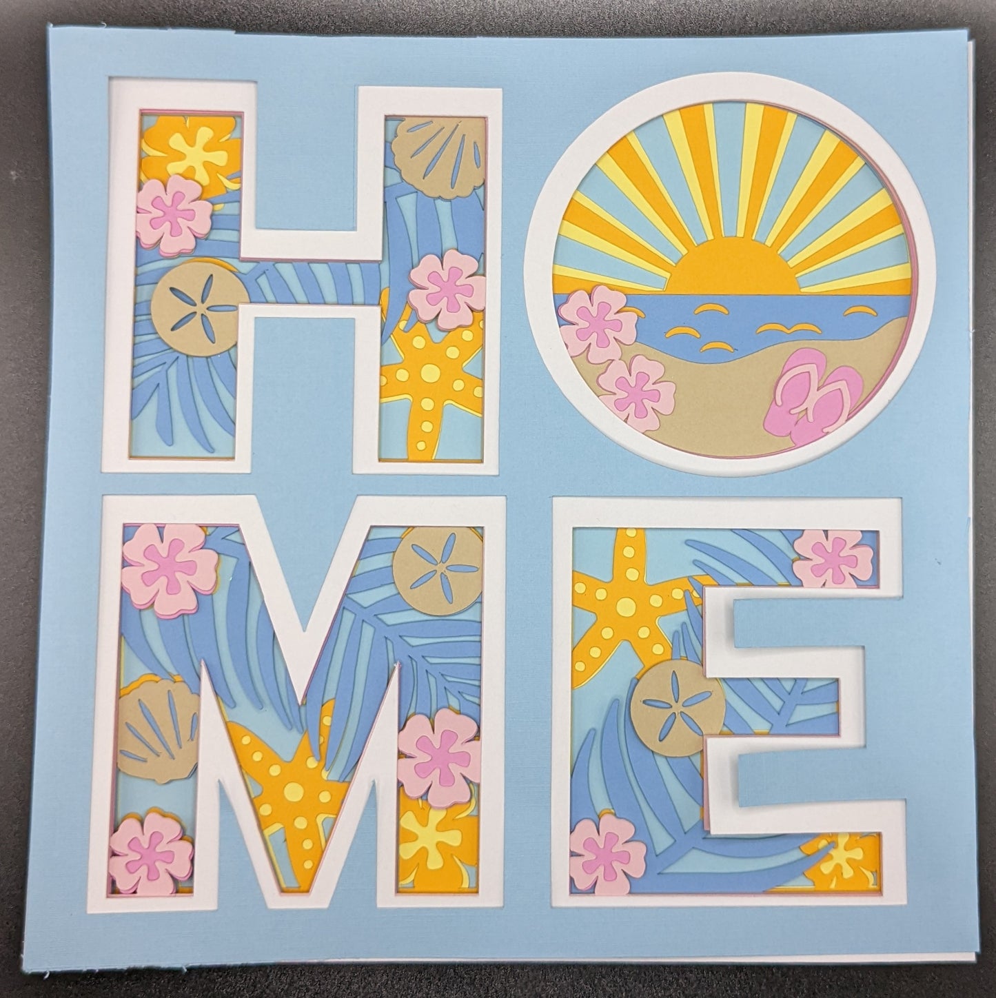 "Home" Beach Shadow Box