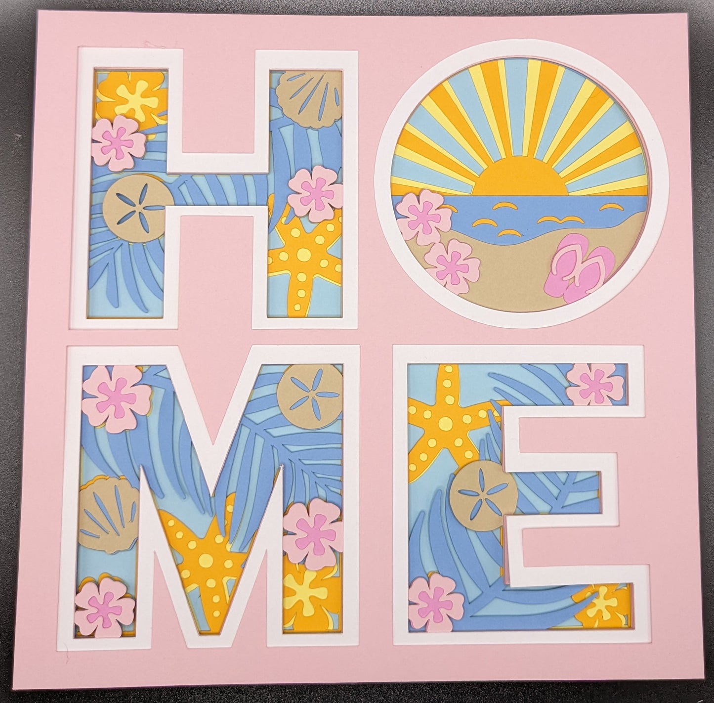 "Home" Beach Shadow Box