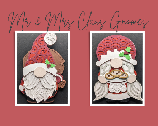 Mr. & Mrs. Claus Gnome Magnet