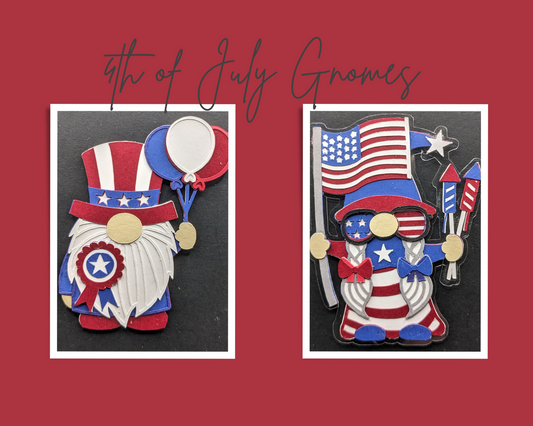 Fourth of July Gnome Magnet