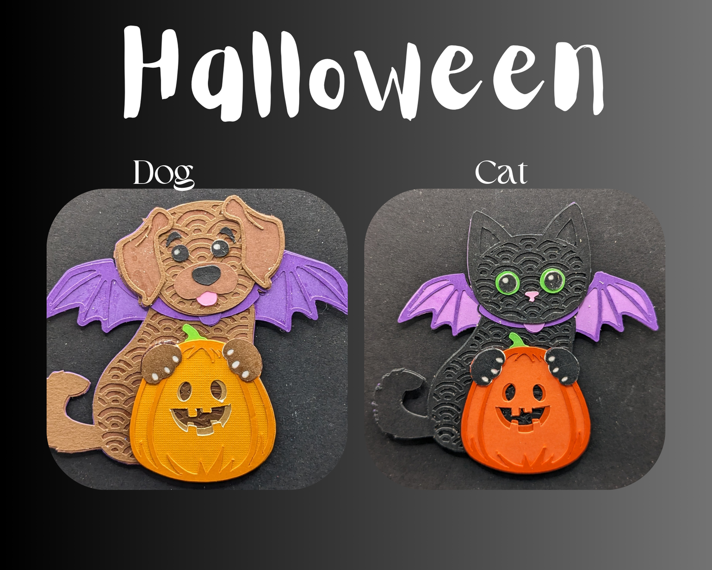 Halloween Dog & Cat Pumpkin Magnet