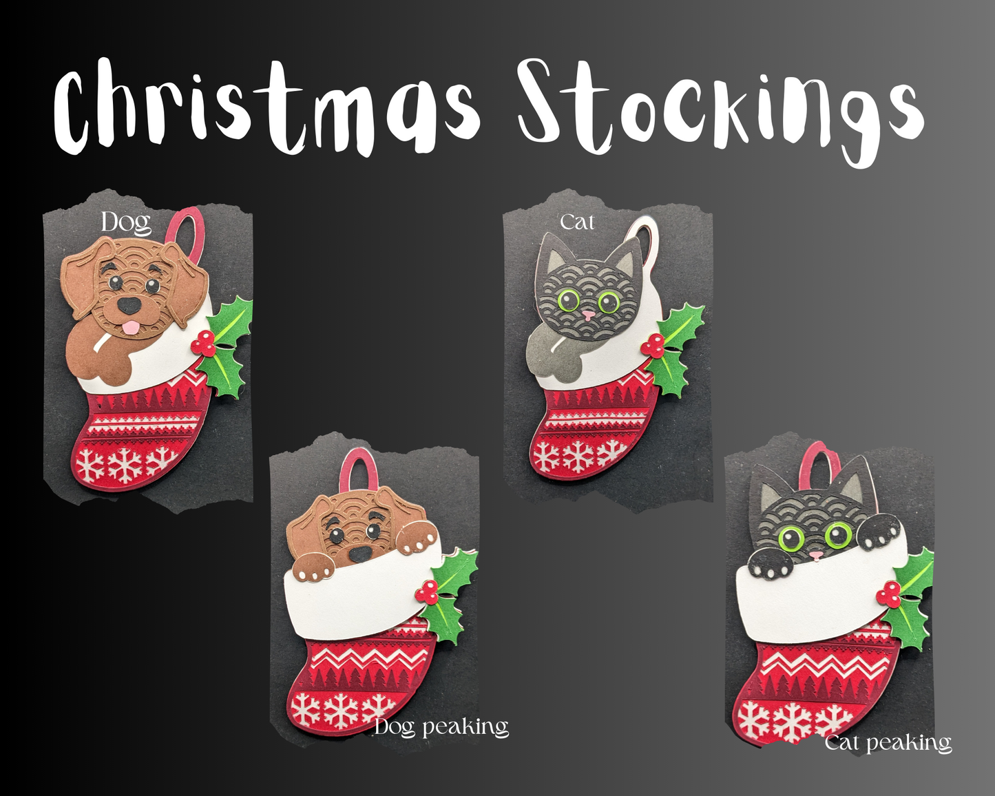 Dog & Cat in Christmas Stocking Magnet