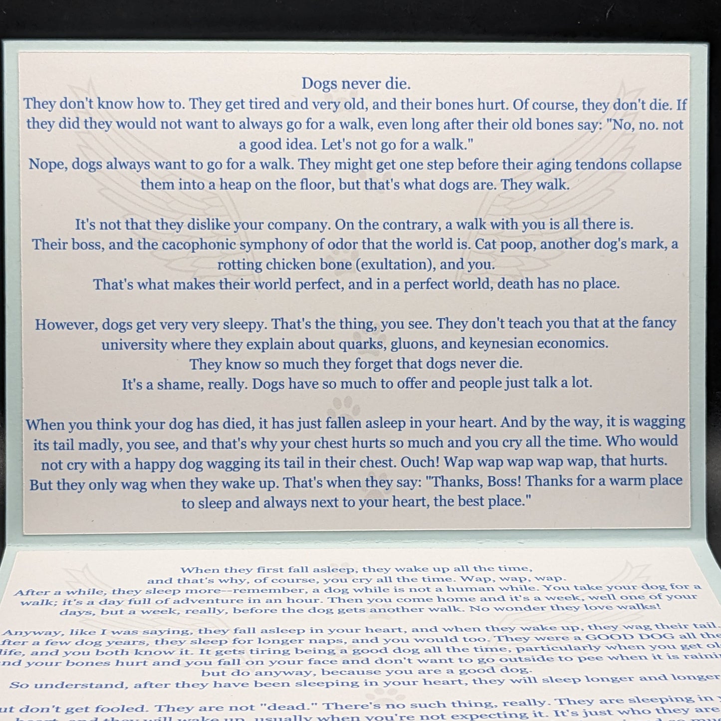 Rainbow Bridge Remembrance Card