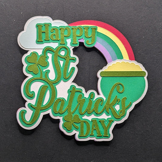 Happy St. Patrick's Day Lucky Charm Rainbow: A 3.5 Inch Layered Cardstock Saint Patrick's Day Magnet