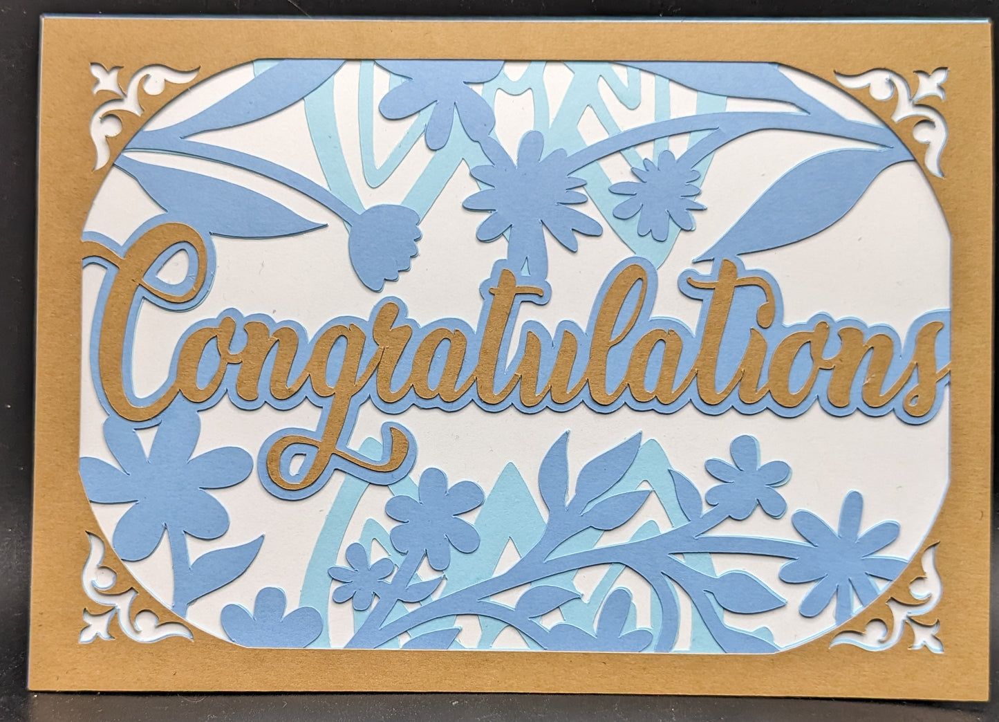 Congratulations Layered Cardstock Card