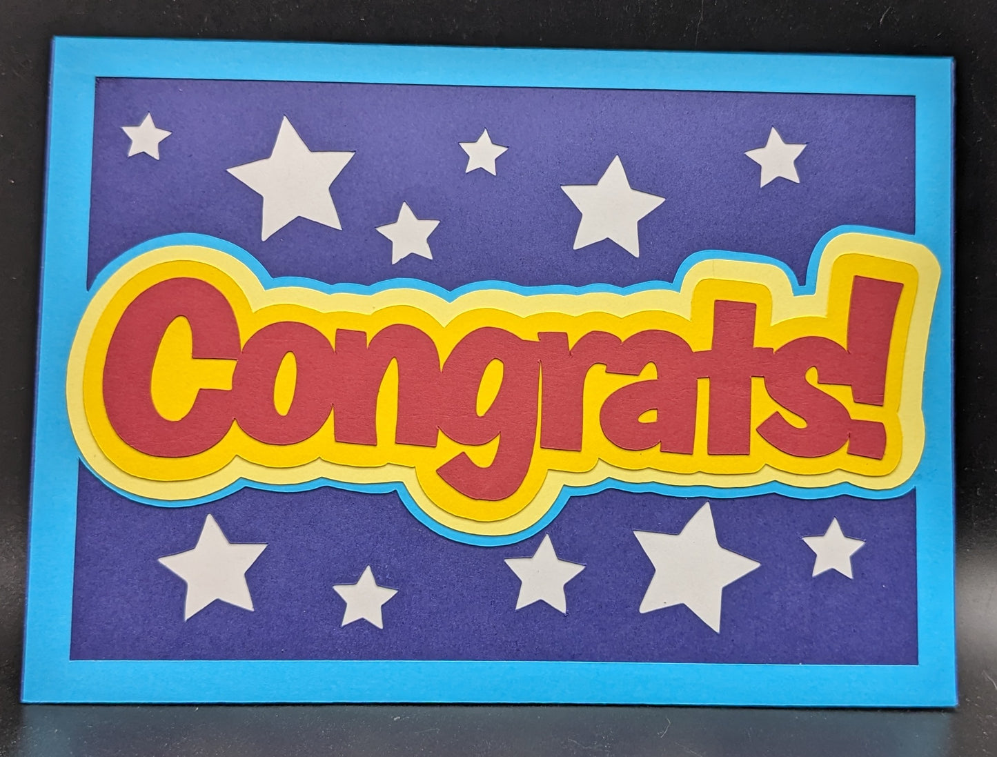 Congrats! Layered Cardstock Card