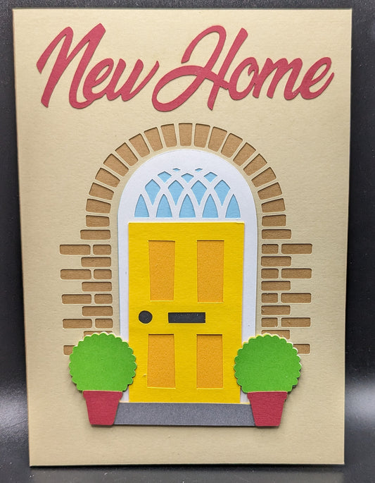 New Home Door Layered Cardstock Card