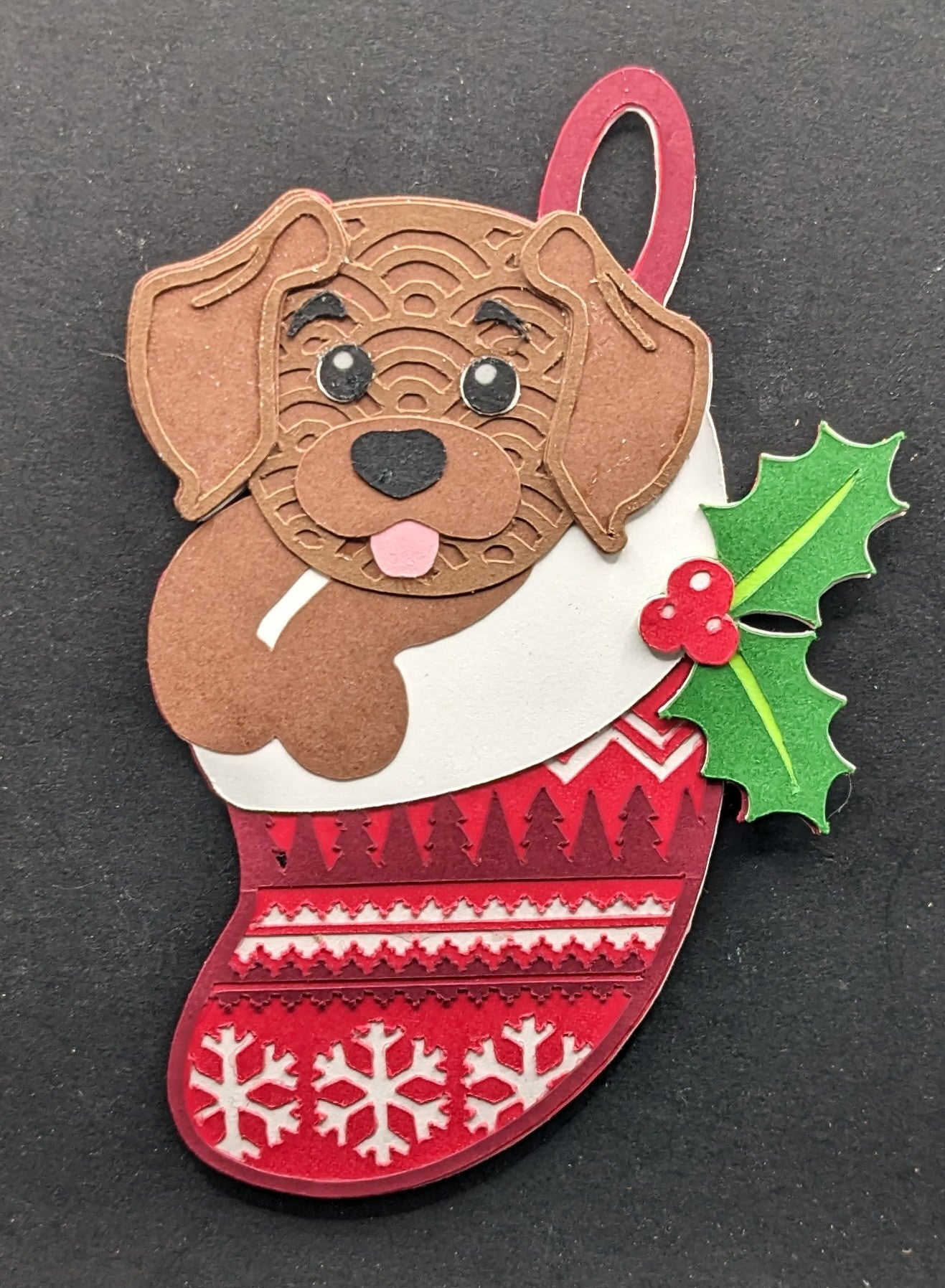 Dog & Cat in Christmas Stocking Magnet