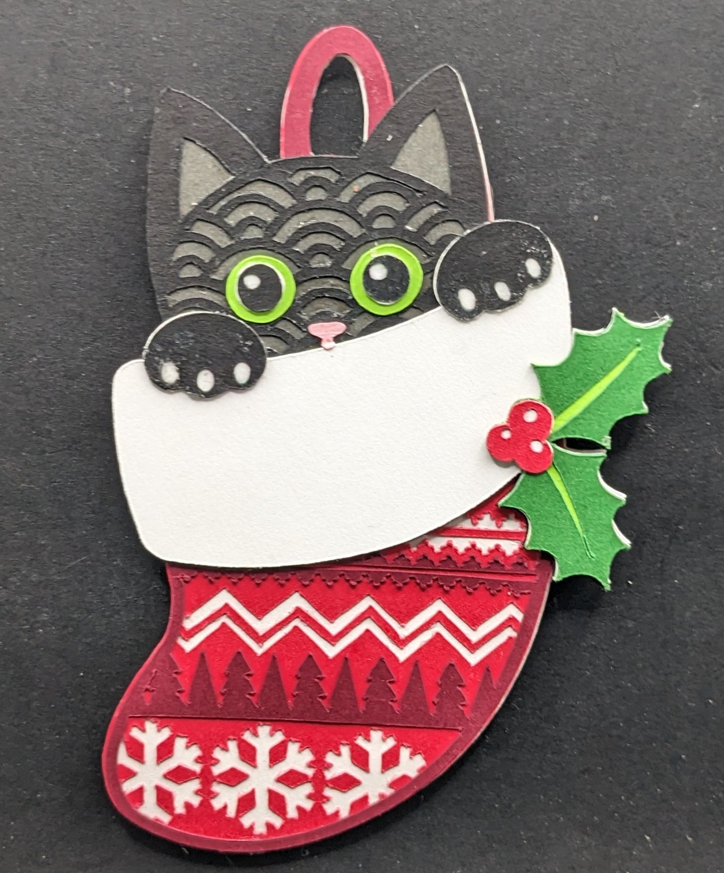 Dog & Cat in Christmas Stocking Magnet