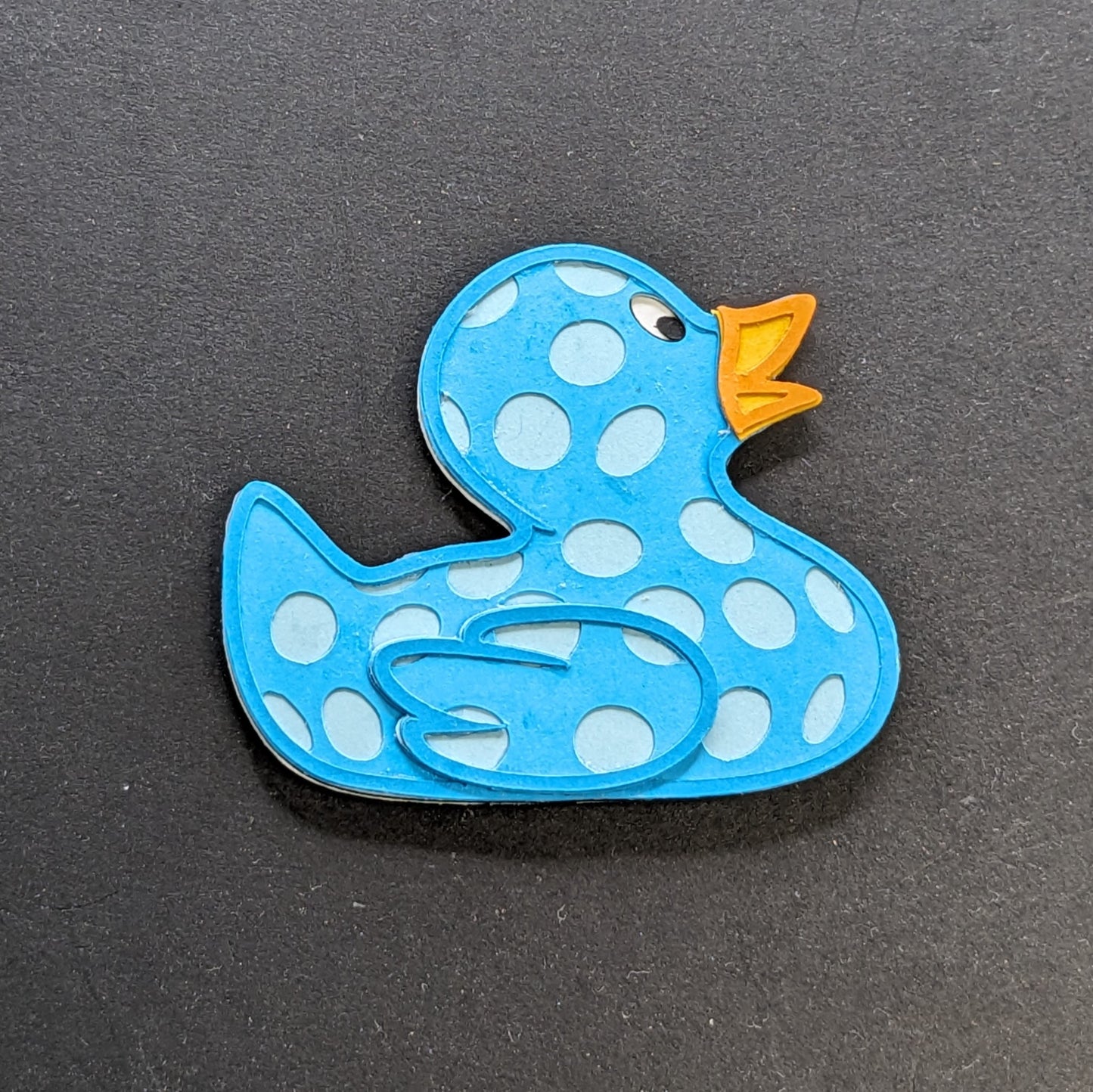 Quirky Quacker: Charming 2.3-Inch Layered Cardstock Duck Magnet