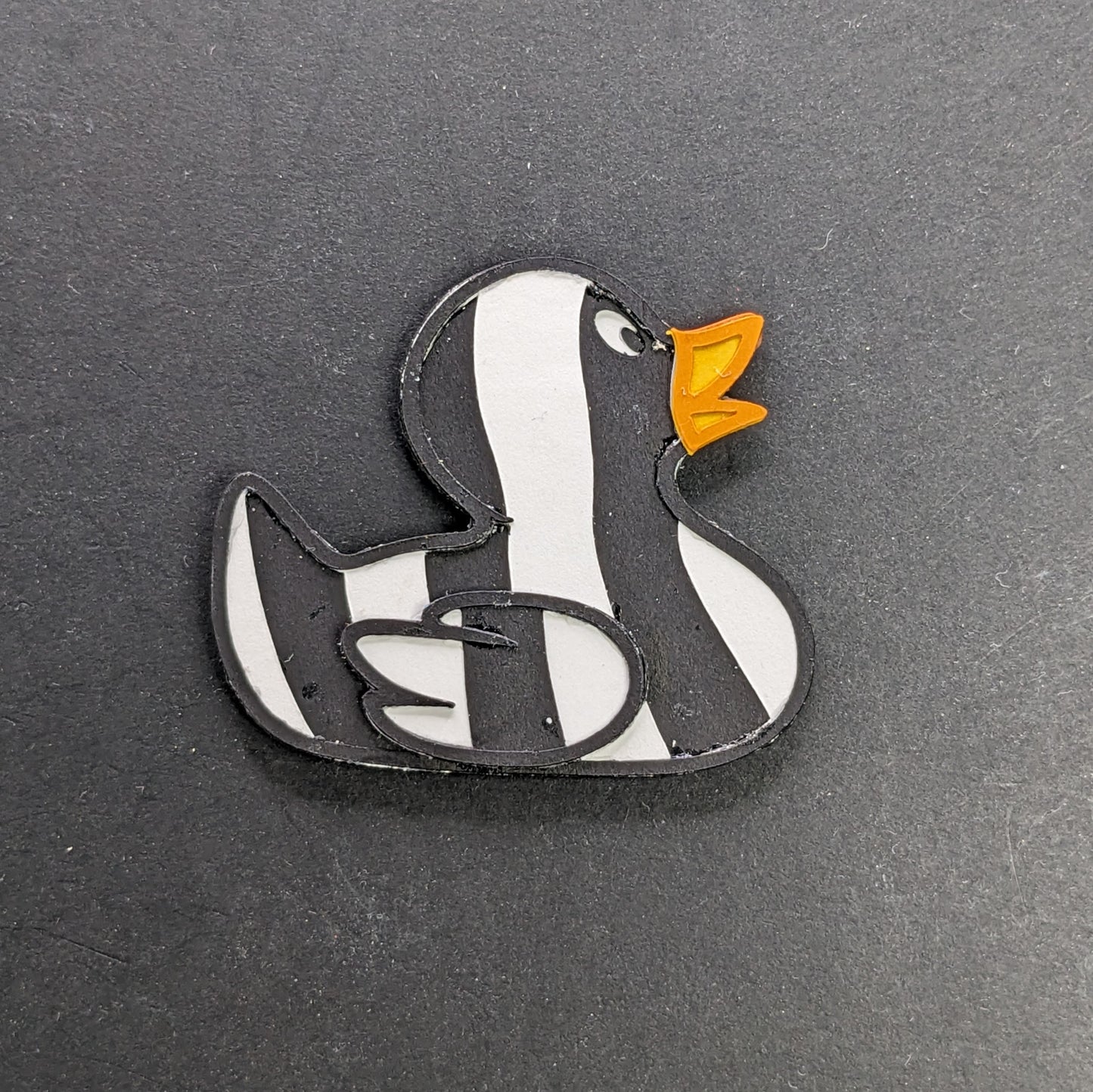 Quirky Quacker: Charming 2.3-Inch Layered Cardstock Duck Magnet