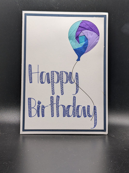 Happy Birthday Ballon Iris Card