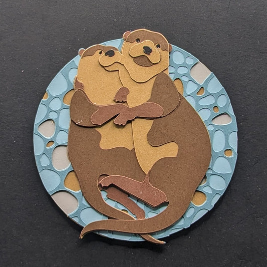 Embracing Otters 3-Inch Magnet
