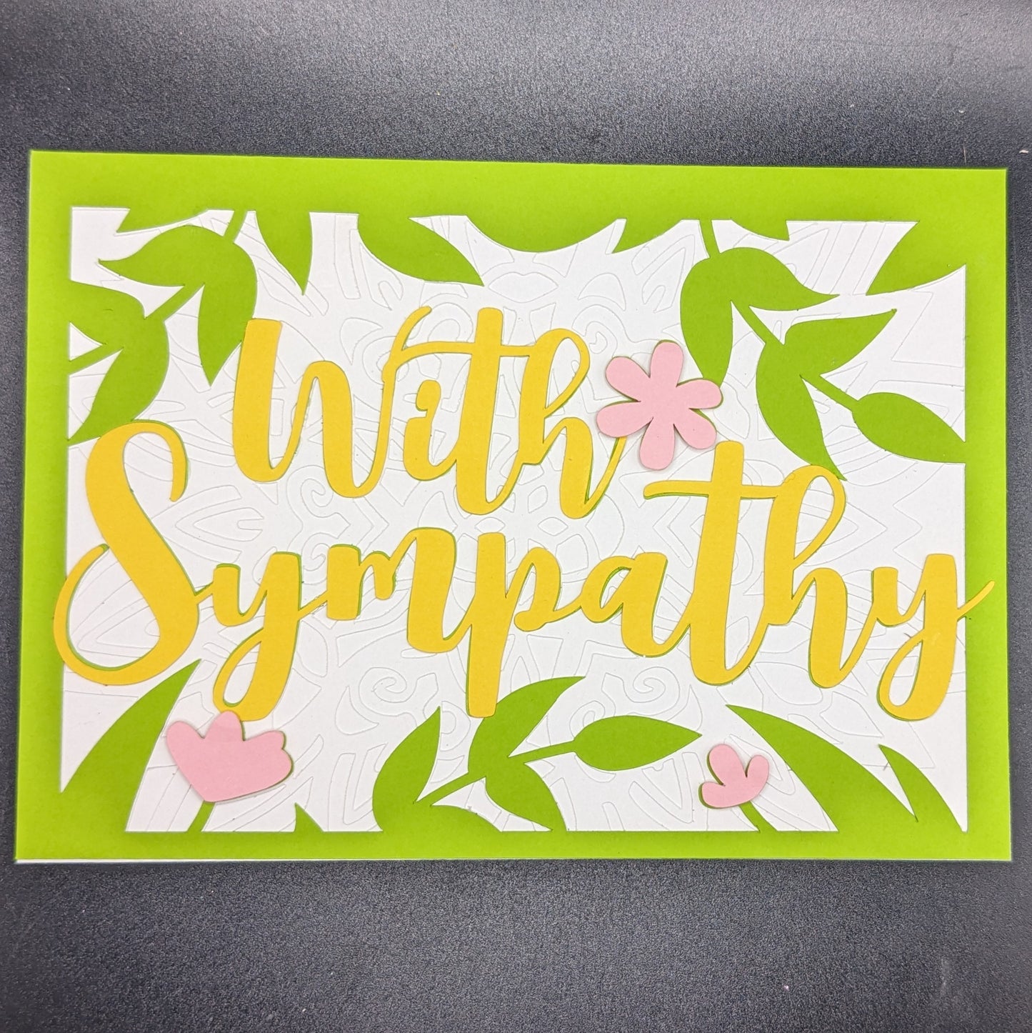 Elegant Layers of Comfort: 5x7 Sympathy Card