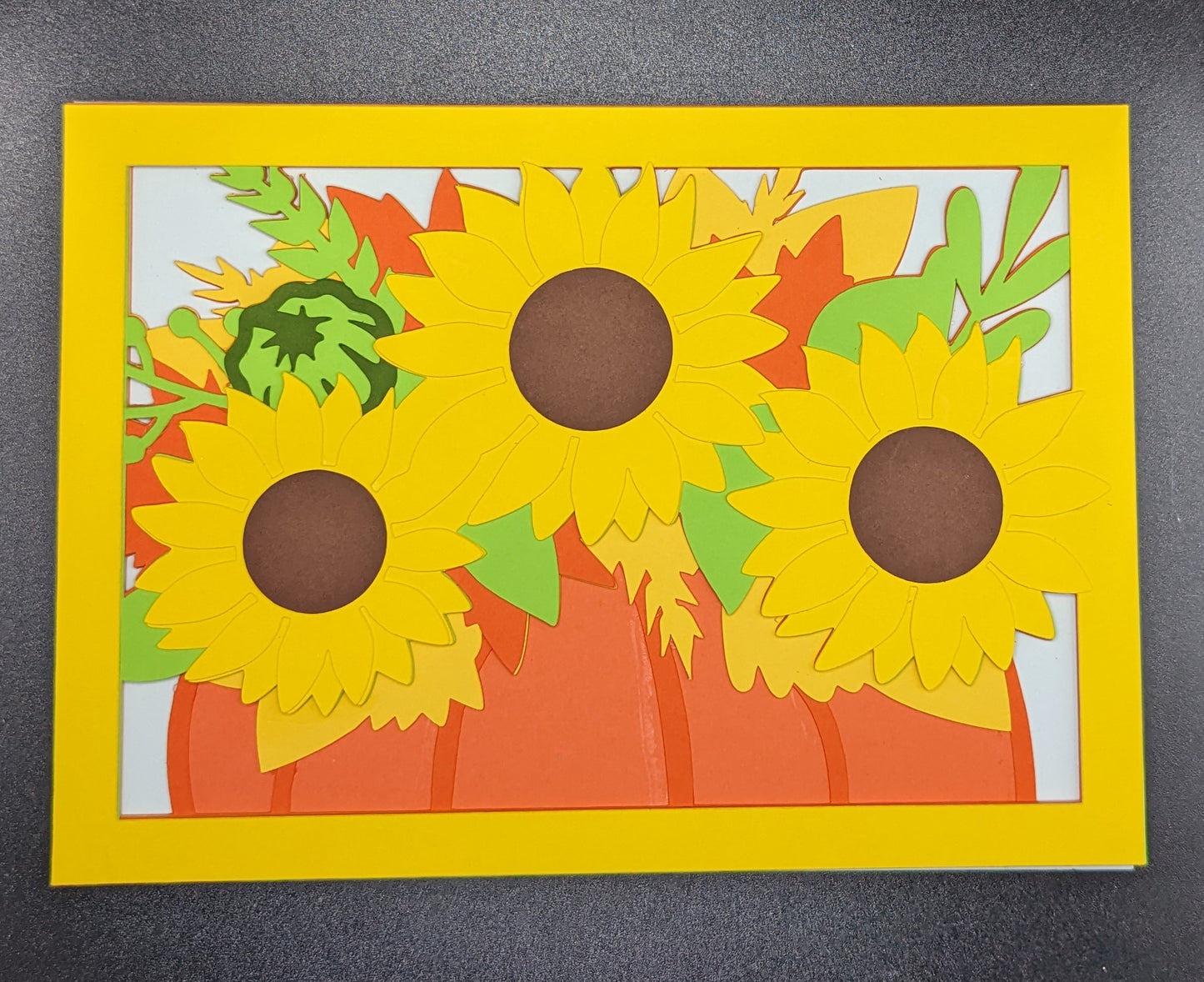 Fall Sunflowers Layered Cardstock Card