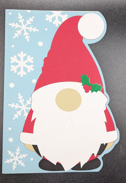 Gnome Santa Layered Cardstock Card