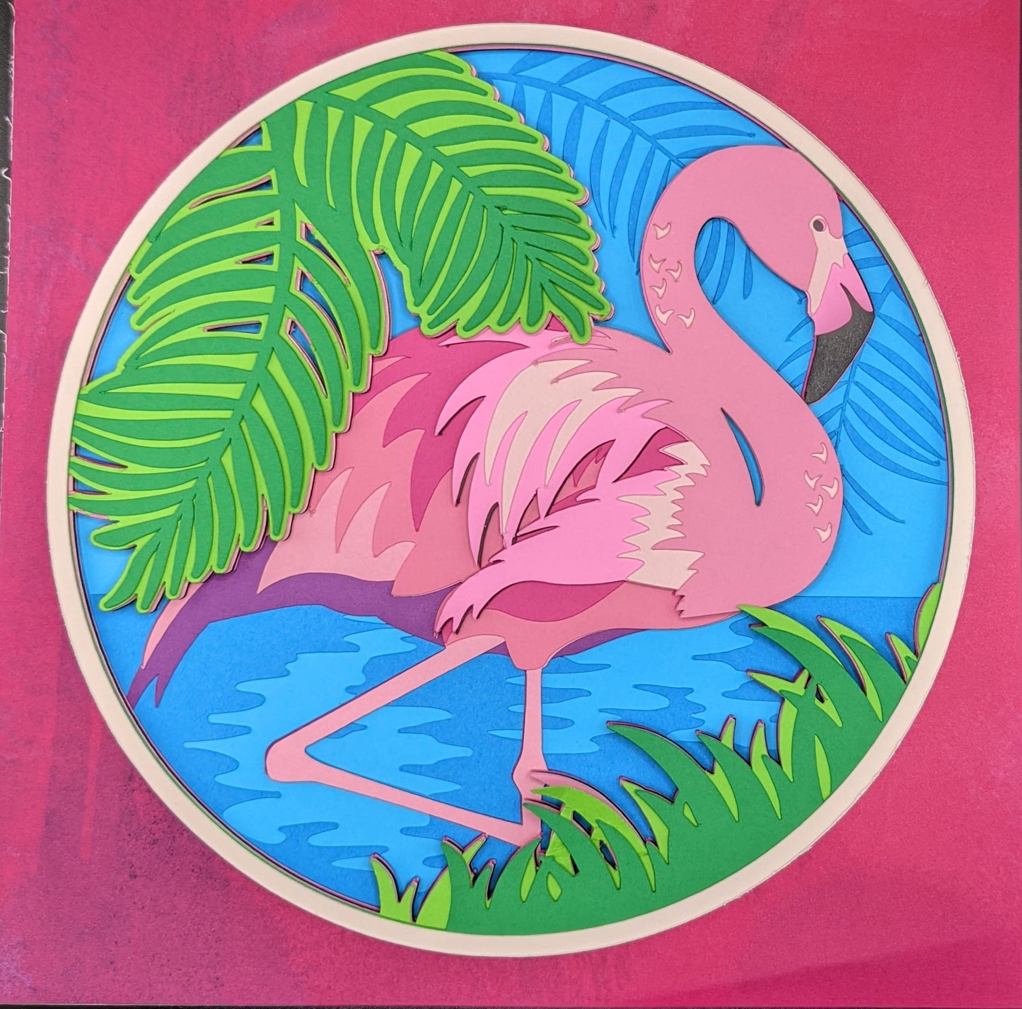 Flamingo Shadow Box