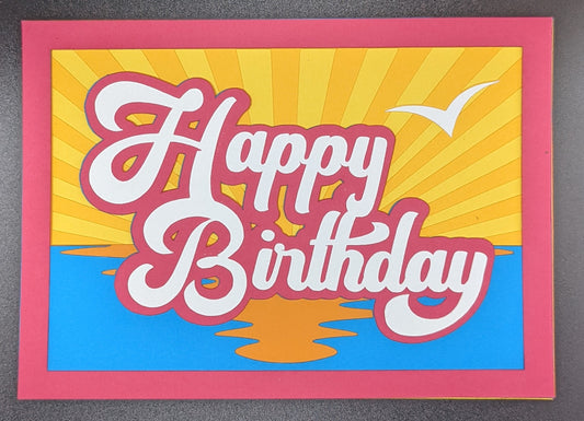 Happy Birthday Sunset Greeting Card