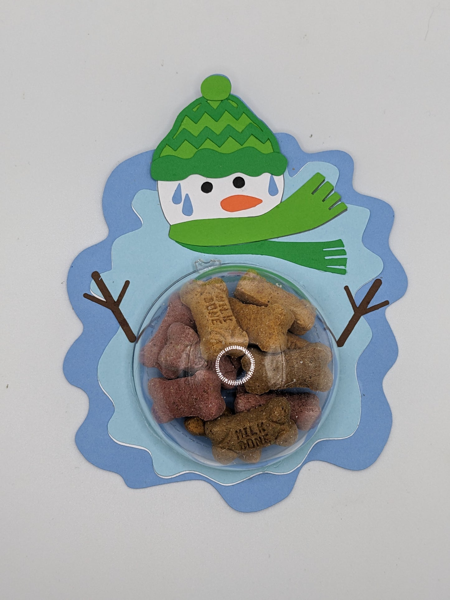 Dog Treat Dome - Melted Snowman