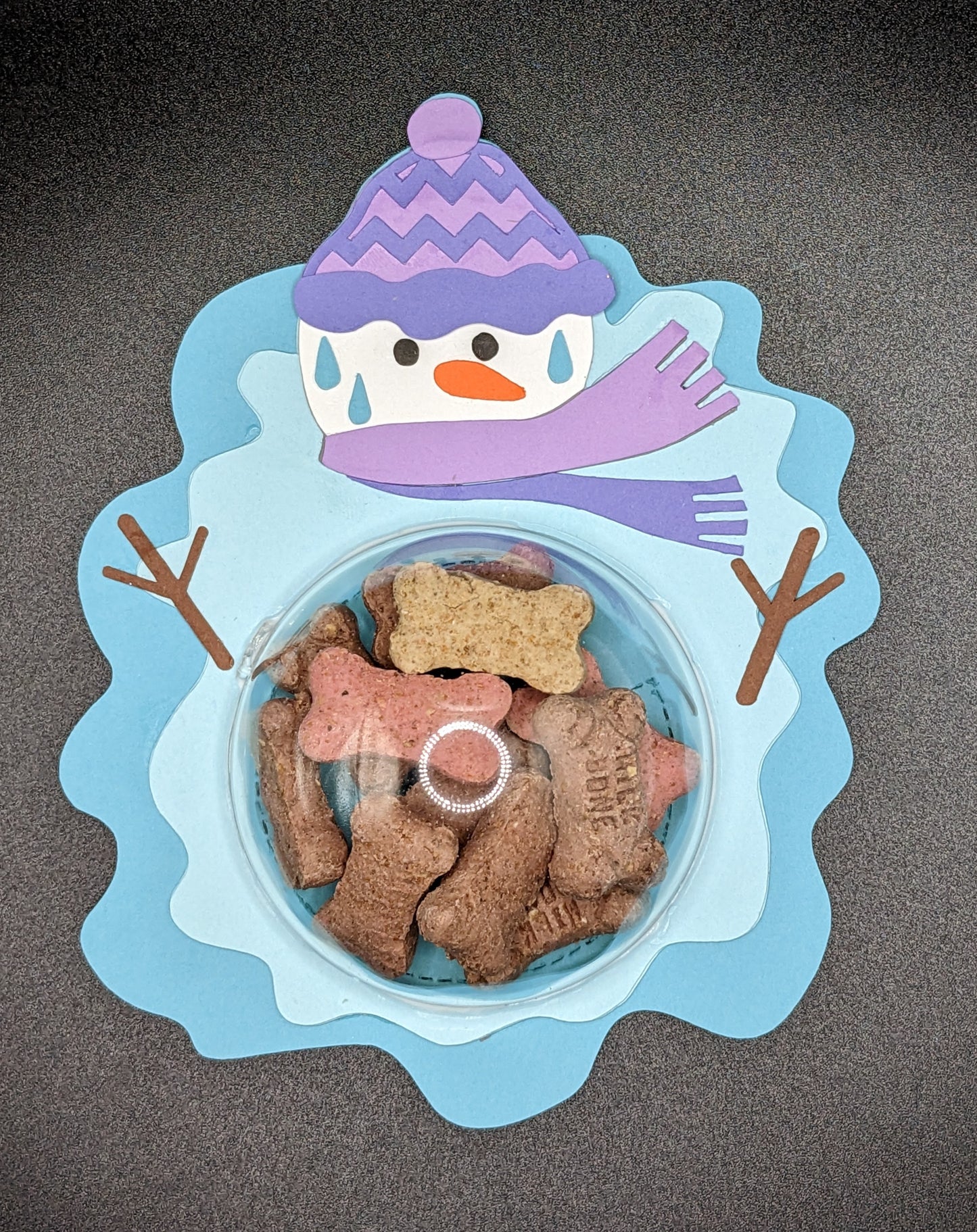 Dog Treat Dome - Melted Snowman