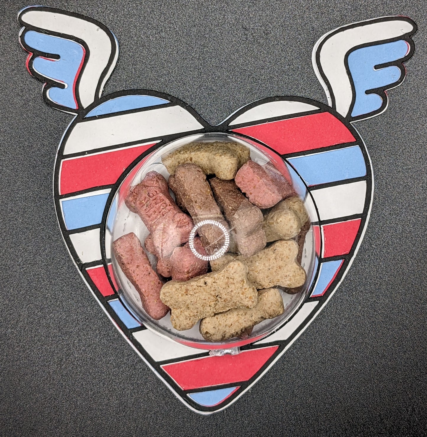 Heart with Wings Dog Treat Dome