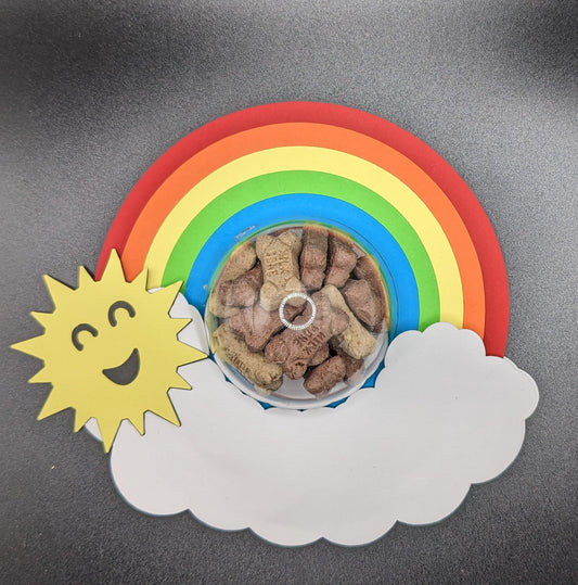 Refillable Rainbow Dog Treat Dome