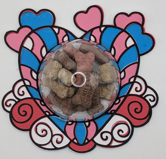 Valentine's Hearts Dog Treat Dome