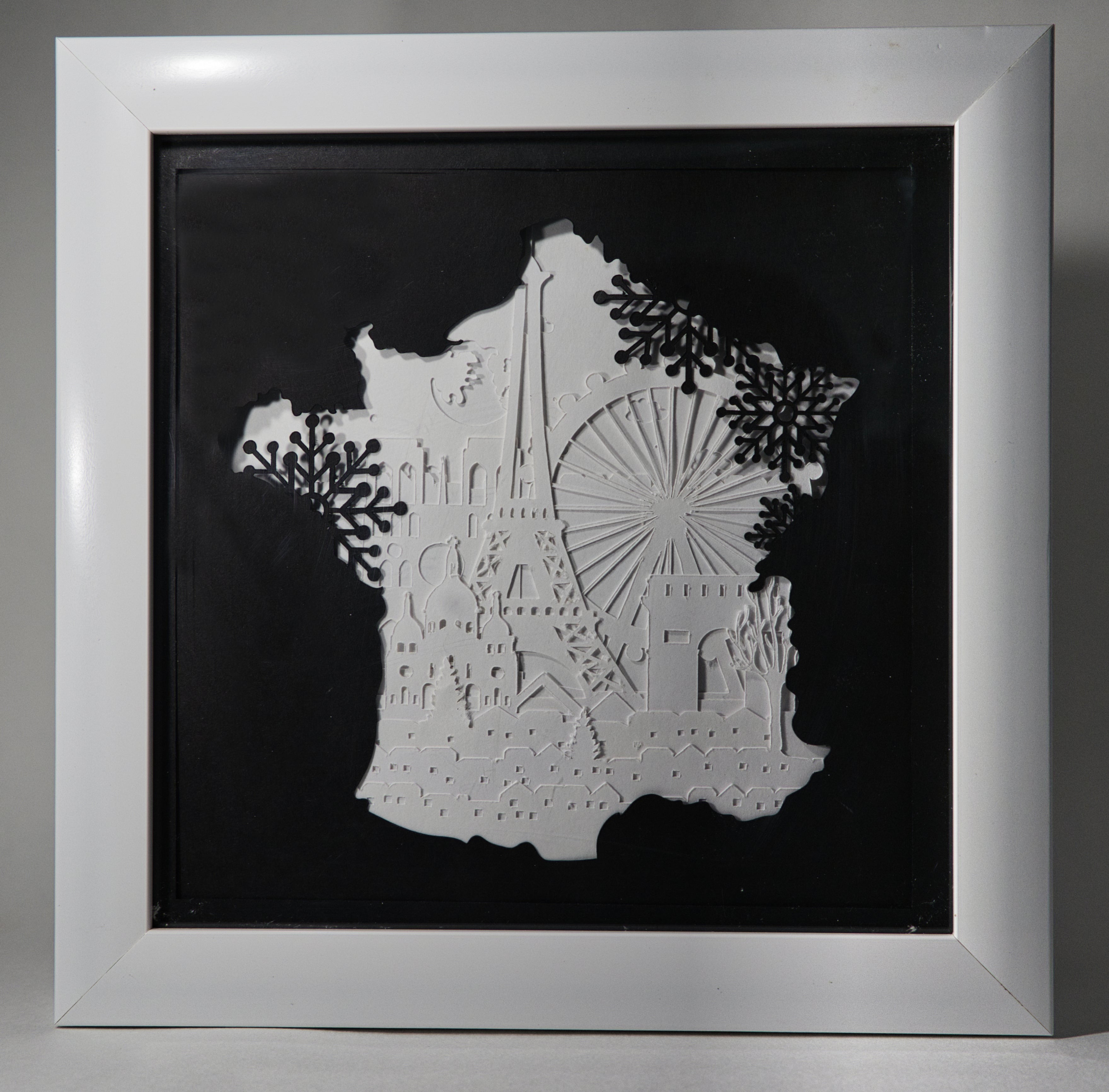 Lighted Paris Shadowbox HeCha Creations   ParisShadowbox 