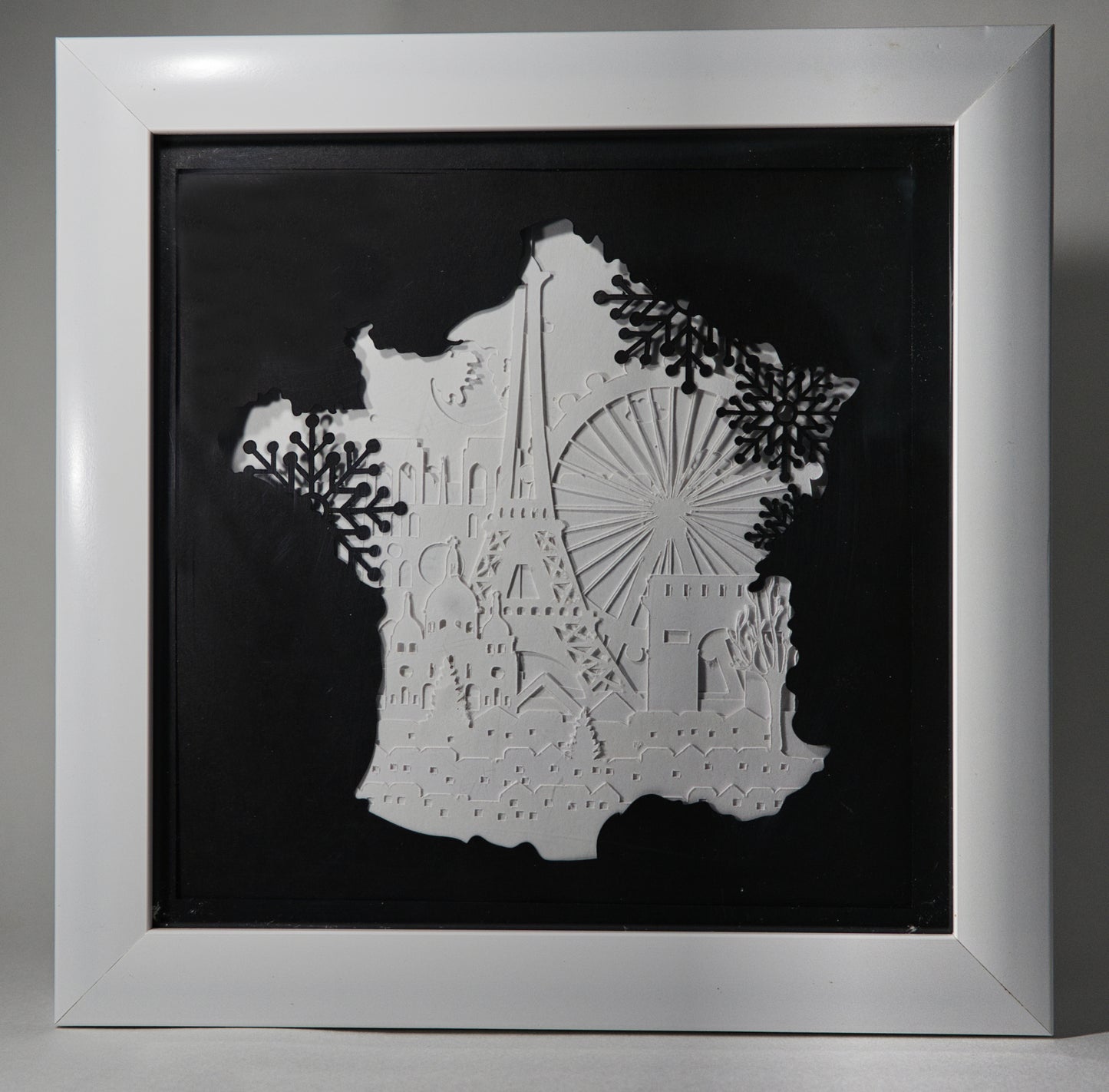 Lighted Paris Shadowbox