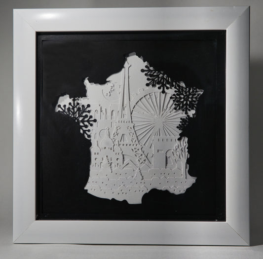 Lighted Paris Shadowbox